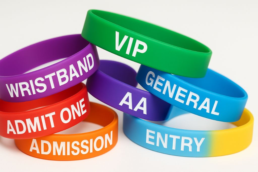 Examples of admission wristbands