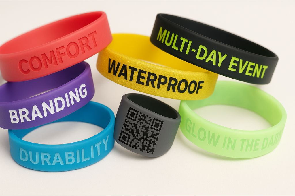 Selection of silicone wristbands